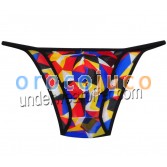 Men's Corde Bikini Mesh Plaid Slip Mini Pantalon Bulge Poche Corde Mâle Slip Sur Hanches Pneumatiques Court Underwear MU252X