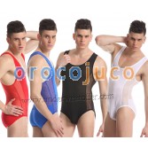 Sexy Man 's Justaucorps Thin Underwear Veste de Freestyle Singlet Transparent 4 Couleurs M L XL MU1104