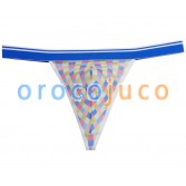 Coloré Hommes À Carreaux Large Poche T-Back Underwear Ceinture Mini String Bikini Tanga MU218X