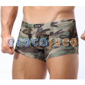 Men’s U-Brief Camouflage Underwear Boxer Brief Shorts Bulge Pouch Sexy Underwear MU334 M L XL