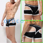 NOUVEAU Homme Modèle Sexy Sous-vêtement Creux Out Boxer MU511 L XL XXL