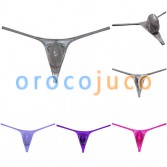 Men's Contour Pouch Tangas Underwear Elastic Panties Glossy Thong String T-Back MUOR293C