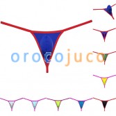 Men's Solid Swimsuit Fabric Bikini Thong Underwear Male T-back Pouch G-string MUOR3002