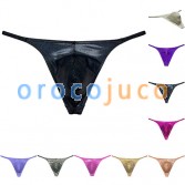Men Shiny Bikini Thong Underwear Low-rise G-string Bulge Pouch T-back Jockstrap MUOR90