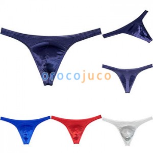 Men's Wet Look Bikini Tanga Classic Bulge Pouch Thongs Jockstrap Underwear