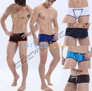 Men’s Sexy Pouch Comfort Boxer Briefs Underwear Penis Hole Boxers Shorts Bottoms MU1826