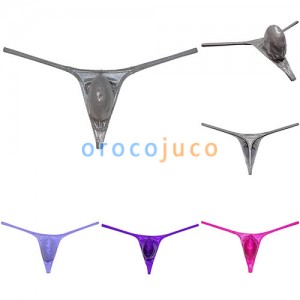 Men's Contour Pouch Tangas Underwear Elastic Panties Glossy Thong String T-Back MUOR293C