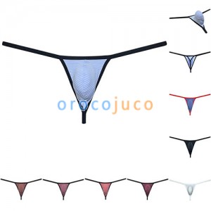Sex Men Bikini Thong Underwear Low-rise G-string Silk Soft Pouch T-back Lingerie MUOR3011