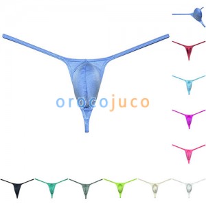 Hot Men Shiny Bikini Thong Underwear Touch Feeling G-string Contour Pouch Tangas MUOR313