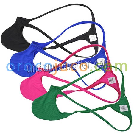 Raised Pouch Sexy's Men's Underwear Thongs Mini Bikini G-strings Elastic Stretch Shorts Pure Color Male Underpants