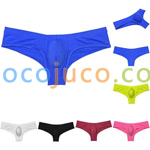 Men's Cotton Mini Brief Underwear Enhance Pouch Bikini Boxers Hipster