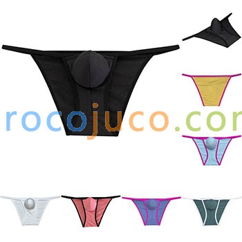 Men‘s Skimpy Briefs Pouch Lingerie Breathable Micro Bikini Check Spandex Underwear