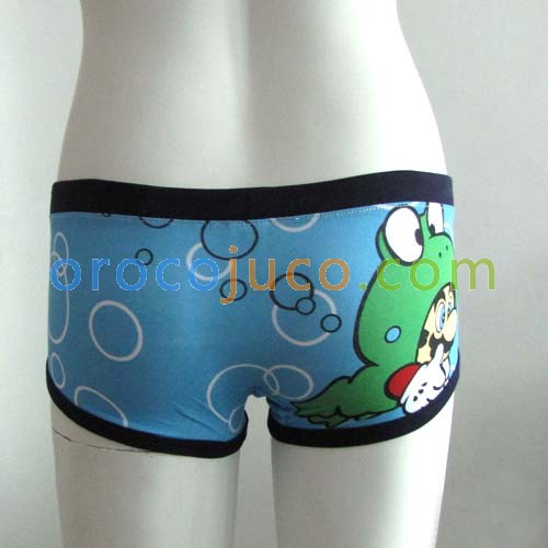 Blue Cartoon Mario Women's Girls Underwear  shorts KT33
