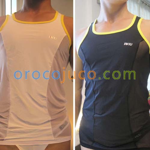 New Sexy Mens See-through Underwear Tank Top Vest White MU72