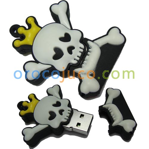 8G/16G/32GB Royal Crown Skull andCrossbones USB Memory Stick Flash Pen DriveSilica gel U-Disk EU09
