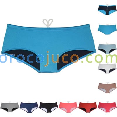 Men's Smooth Spandex Lining Swimsuit Boxer Briefs Board Surf Drawstring Trunks