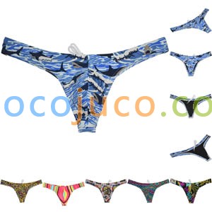 Men's Bikini Thong Swimwear Board Surf Short Trunks Contour Pouch Tangas Swimsuit