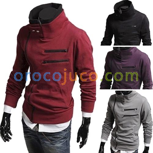 Men’s Stylish Slim Fit Hoodies Jacket Coats 4 Size 4 Color MU1016