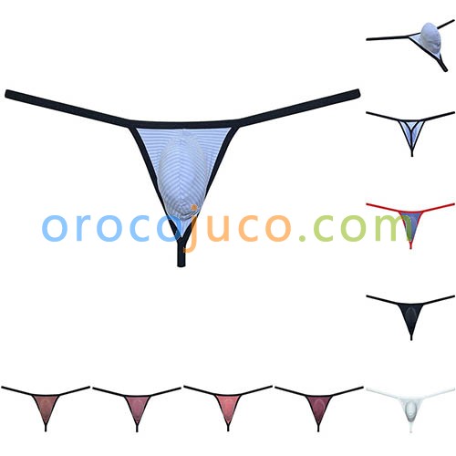 Sex Men Bikini Thong Underwear Low-rise G-string Silk Soft Pouch T-back Lingerie MUOR3011