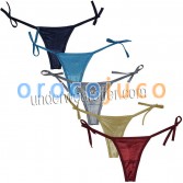 Mujeres Sexy Charm Smooth Tanga Brillante Lazo Lazo Brasileño Bikini Tanga Bragas MU2005