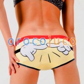 Ropa interior de dibujos animados Disney Mickey Minnie chica Short KT07