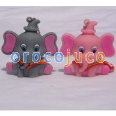 3D lindo elefante en forma de 8 GB / 16 GB / 32 GB memoria USB Flash Stick Key Chain Drive EU65