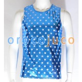 Nuevos hombres de cuero como estrellas patrón chaleco Tank Top ropa interior brillante faux sin mangas de la camisa Tops muestran desgaste de la camisa MUS403