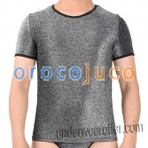 Shiny Men's Stretchy & Soft T-Shirts Cool Male Tee Undershort Short Sleeve Vest MU607