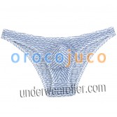 Bikini de encaje flotante de los hombres Mini Briefs Bulge Pouch Male Stripe irregular Underwear Half Over Hips Pantalones cortos MU262X
