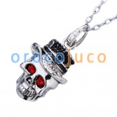 8G / 16G / 32GB Plateado Cráneo USB Flash Memory Stick Pen Drive Collar de Cristal Fashiong U-Disco EU10