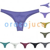 Men's Cheeky Skin Feel Bikini Briefs Low-rise 1/2 Hip Booty Pants Underwear
