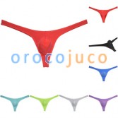 Men's Super Thiny Ice Silk Bikini G-string Underwear Low-rise Soft Pouch Thong