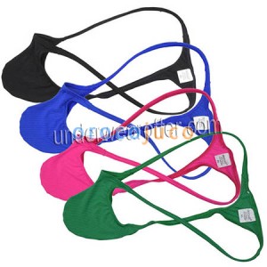 Raised Pouch Sexy's Men's Underwear Thongs Mini Bikini G-strings Elastic Stretch Shorts Pure Color Male Underpants