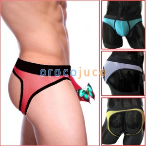 Pantalones cortos de la ropa interior transparente See-Through de los hombres escritos MU126