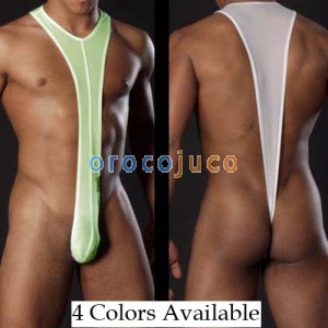 Hombre Sexy Stretch Bodysuit Tanga Ropa interior MU84