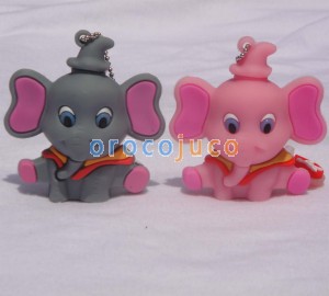 3D lindo elefante en forma de 8 GB / 16 GB / 32 GB memoria USB Flash Stick Key Chain Drive EU65