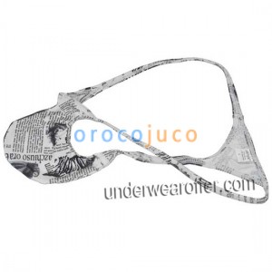 Periódico para hombres Micro Thong Underwear Penis Bulge Pouch Tangas Guy T-Back MU733
