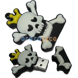 8G / 16G / 32GB Royal Crown Skull andCrossbones Memoria USB Stick Pen DriveSilica gel U-Disk EU09