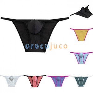 Men‘s Skimpy Briefs Pouch Lingerie Breathable Micro Bikini Check Spandex Underwear