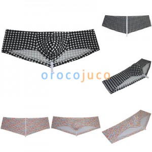 Men Bubble Knitted Fabric Thong Boxers Underwear Soft & Elastic & Cheeky Briefs