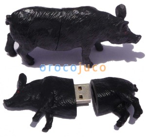 Cool 3D Black Pig USB Memory Stick Jabalí U-Disk U-Disk EU64