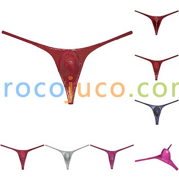 Men's Bottoms Micro Thong Shiny & Stretchy Soft G-String Underwear
