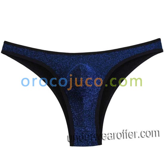Shiny Men's Cheeky Booty Briefs Bluge Pouch Thong Pants Male Soft Bikini Briefs MU603