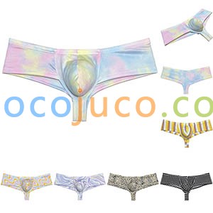 Men‘s Sports Cheeky Bikini Brief Booty Short Half Butt Brazilian Bubbled Underwear