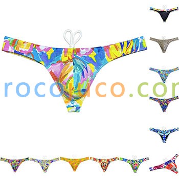 Men's Bikin Surfing Trunksi Swimwear Underwear Ice Silk Lining Swim Thong Beachwear