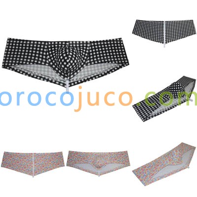 Men Bubble Knitted Fabric Thong Boxers Underwear Soft & Elastic & Cheeky Briefs