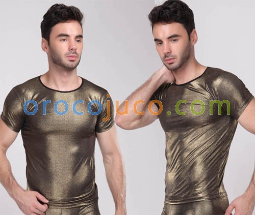   NEW Fashion Men's Cool Shining Top Underwear Soft T-shirts Asia Size M L XL 2 Colors MU1932