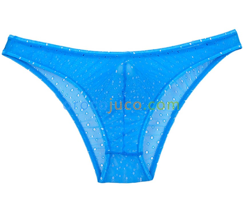 Men's Sheer Jacquard Lace Briefs Underwear See Through Poucher Mini Briefs MU240X