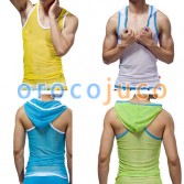 Canotta intima da uomo sexy con cappuccio MU04