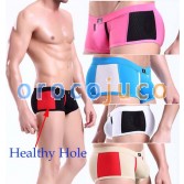 Sexy Men Healthy Hole Biancheria intima Boxer Slip MU140
